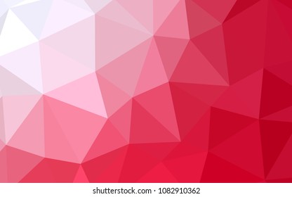 Light Red vector polygon abstract background. Colorful illustration in polygonal style with gradient. Template for cell phone's backgrounds.