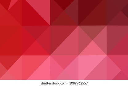 Light Red vector polygon abstract background. Shining colored illustration in a new style. A completely new design for your business.