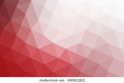 Light Red vector polygon abstract layout. Creative illustration in halftone style with gradient. A completely new template for your business design.