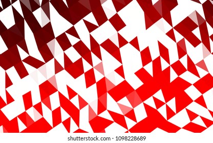 Light Red vector polygon abstract template. Geometric illustration in Origami style with gradient.  The template can be used as a background for cell phones.