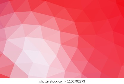 Light Red vector polygon abstract polygon abstract. Colorful abstract illustration with gradient. A completely new design for your business.