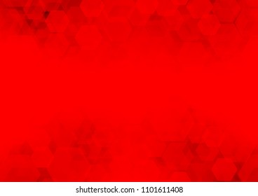 Light Red vector polygon abstract background. Shining illustration, which consist of hexagons. Brand new design for your business.