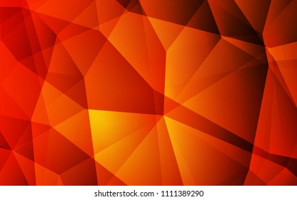 Light Red vector polygon abstract backdrop. A completely new color illustration in a polygonal style. Best triangular design for your business.