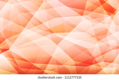 Light Red vector polygon abstract layout. Shining polygonal illustration, which consist of triangles. Best triangular design for your business.