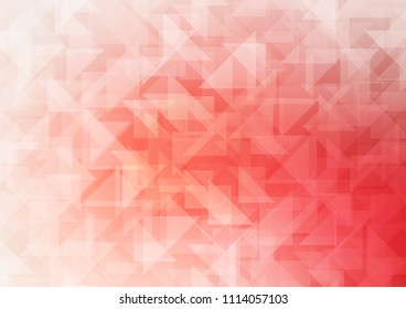Light Red vector polygon abstract layout. Triangular geometric sample with gradient.  The elegant pattern can be used as part of a brand book.