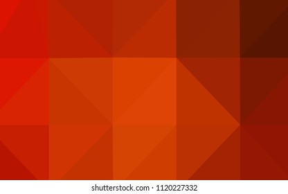 Light Red vector polygon abstract layout. Shining polygonal illustration, which consist of triangles. The best triangular design for your business.