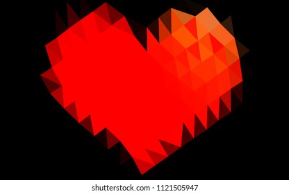 Light Red vector polygon abstract backdrop. Creative geometric illustration in Origami style with gradient. The best triangular design for your business.