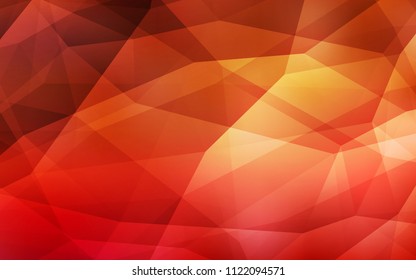 Light Red vector polygon abstract background. Shining polygonal illustration, which consist of triangles. Best triangular design for your business.