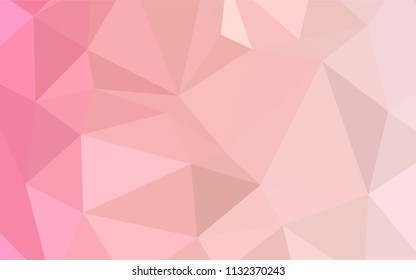 Light Red vector polygon abstract layout. Modern geometrical abstract illustration with gradient. The best triangular design for your business.