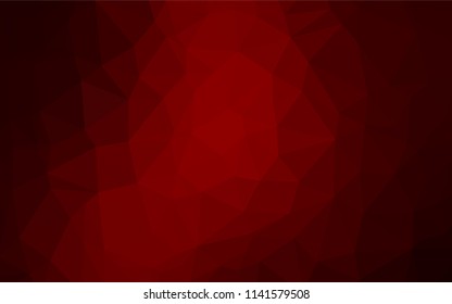 Light Red vector polygon abstract background. Colorful illustration in abstract style with gradient. The polygonal design can be used for your web site.
