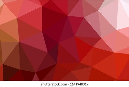 Light Red vector polygon abstract background. Geometric illustration in Origami style with gradient.  A completely new design for your leaflet.