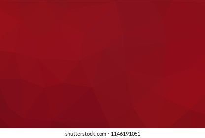 Light Red vector polygon abstract backdrop. Geometric illustration in Origami style with gradient.  A completely new template for your business design.
