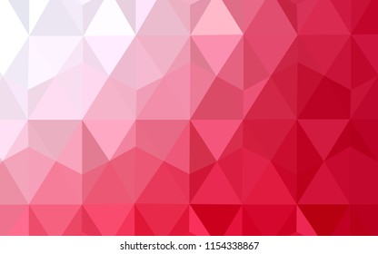 Light Red vector polygon abstract layout. Colorful abstract illustration with triangles. Completely new template for your banner.