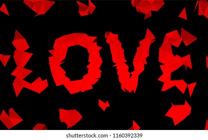 Light Red vector polygon abstract backdrop. Colorful abstract illustration with gradient. A new texture for your design.