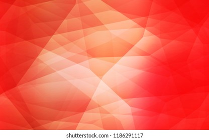Light Red vector polygon abstract layout. Geometric illustration in Origami style with gradient.  Triangular pattern for your design.