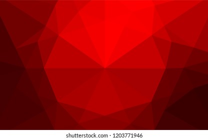 Light Red vector polygon abstract layout. Geometric illustration in Origami style with gradient.  The best triangular design for your business.