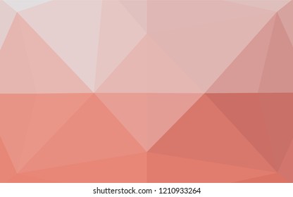 Light Red vector polygon abstract background. Colorful abstract illustration with gradient. A completely new template for your business design.