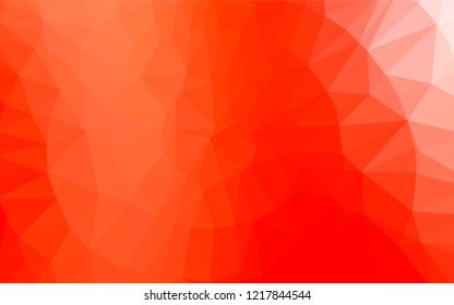 Light Red vector polygon abstract backdrop. A vague abstract illustration with gradient. Triangular pattern for your business design.