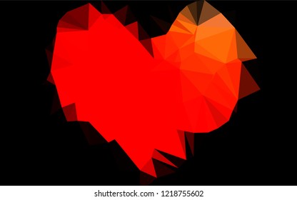 Light Red vector polygon abstract layout. Creative geometric illustration in Origami style with gradient. The elegant pattern can be used as part of a brand book.