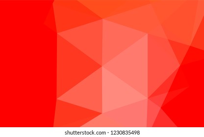 Light Red vector polygon abstract background. A vague abstract illustration with gradient. The best triangular design for your business.