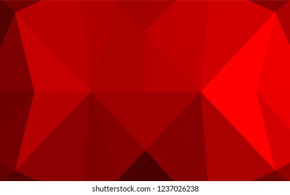 Light Red vector polygon abstract layout. Glitter abstract illustration with an elegant design. The best triangular design for your business.