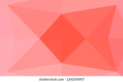 Light Red vector polygon abstract layout. Shining illustration, which consist of triangles. The polygonal design can be used for your web site.