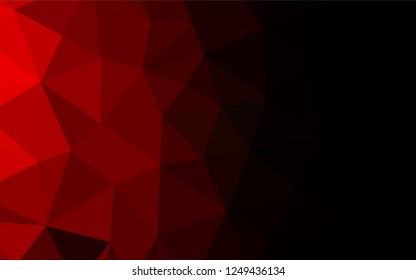 Light Red vector polygon abstract backdrop. Geometric illustration in Origami style with gradient.  The template can be used as a background for cell phones.