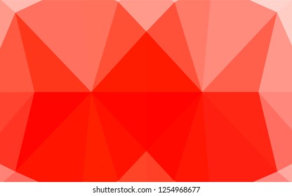 Light Red vector polygon abstract layout. A vague abstract illustration with gradient. The completely new template can be used for your brand book.