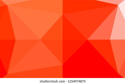 Light Red vector polygon abstract layout. Triangular geometric sample with gradient.  A completely new design for your business.