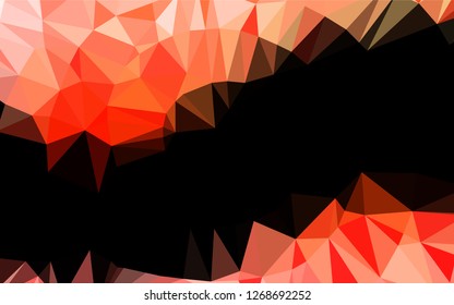Light Red vector polygon abstract backdrop. A vague abstract illustration with gradient. Triangular pattern for your business design.
