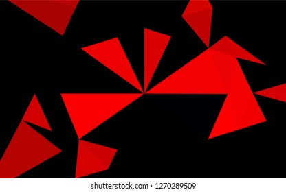 Light Red vector polygon abstract background. Geometric illustration in Origami style with gradient.  The elegant pattern can be used as part of a brand book.