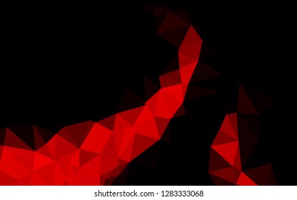 Light Red vector polygon abstract backdrop. Shining illustration, which consist of triangles. The best triangular design for your business.