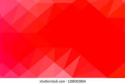 Light Red vector polygon abstract background. Geometric illustration in Origami style with gradient. Triangular pattern for your business design.
