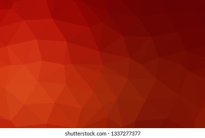 Light Red vector polygon abstract backdrop. Geometric illustration in Origami style with gradient. Template for your brand book.