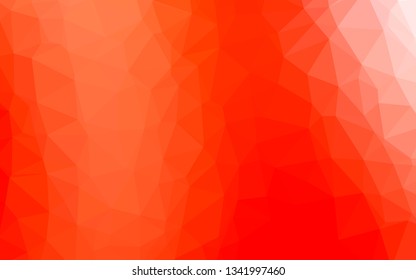 Light Red vector polygon abstract layout. Triangular geometric sample with gradient.  The best triangular design for your business.