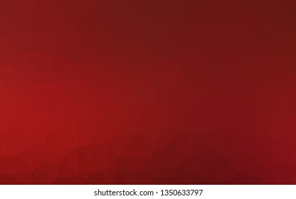 Light Red vector polygon abstract backdrop. Geometric illustration in Origami style with gradient. Completely new design for your business.