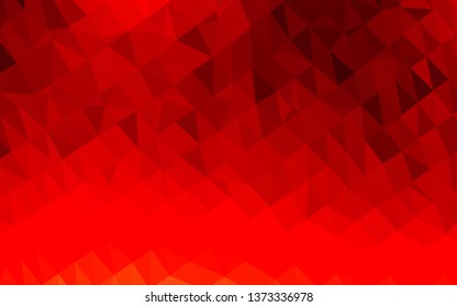 Light Red vector polygon abstract layout. Colorful illustration in abstract style with gradient. Polygonal design for your web site.