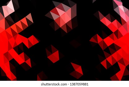 Light Red vector polygon abstract background. Creative illustration in halftone style with gradient. New texture for your design.