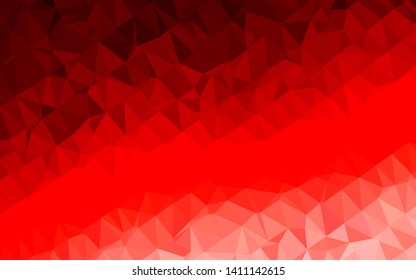 Light Red vector polygon abstract background. A sample with polygonal shapes. Completely new template for your business design.