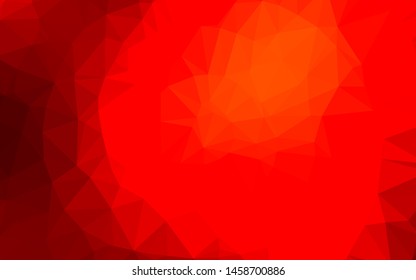 Light Red vector polygon abstract backdrop. Geometric illustration in Origami style with gradient. Completely new template for your business design.