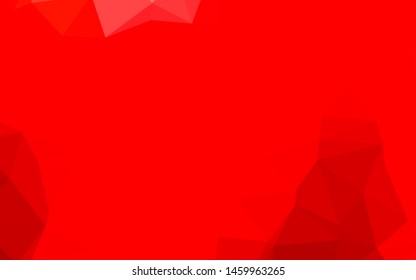 Light Red vector polygon abstract background. A completely new color illustration in a vague style. Completely new template for your business design.