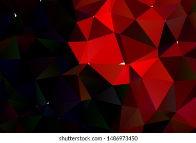 Light Red vector polygon abstract background. Colorful abstract illustration with gradient. Template for your brand book.