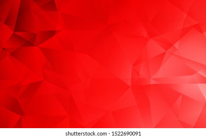 Light Red vector polygon abstract background. Colorful illustration in abstract style with triangles. Textured pattern for your backgrounds.