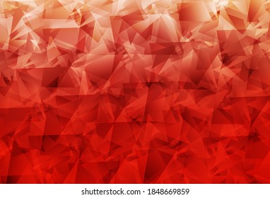 Light Red vector polygon abstract backdrop. Elegant bright polygonal illustration with gradient. Polygonal design for your web site.