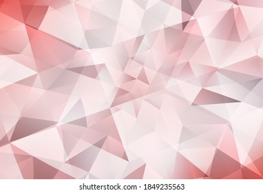 Light Red vector polygon abstract layout. Triangular geometric sample with gradient.  Best triangular design for your business.