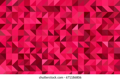 Light Red vector polygon abstract pattern. Shining illustration, which consist of triangles. The elegant pattern can be used as part of a brand book.