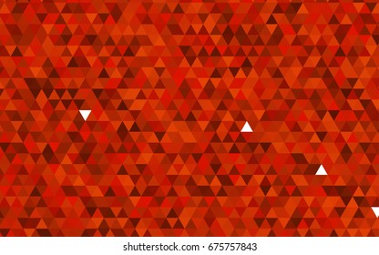 Light Red vector polygon abstract pattern. Triangular geometric sample with gradient.  The best triangular design for your business.