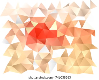Light Red vector polygon abstract template. Geometric illustration in Origami style with gradient.  The textured pattern can be used for background.