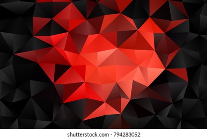 Light Red vector polygon abstract template. A sample with polygonal shapes. The polygonal design can be used for your web site.
