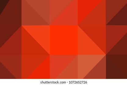 Light Red vector polygonal background. Shining polygonal illustration, which consist of triangles. A completely new template for your business design.